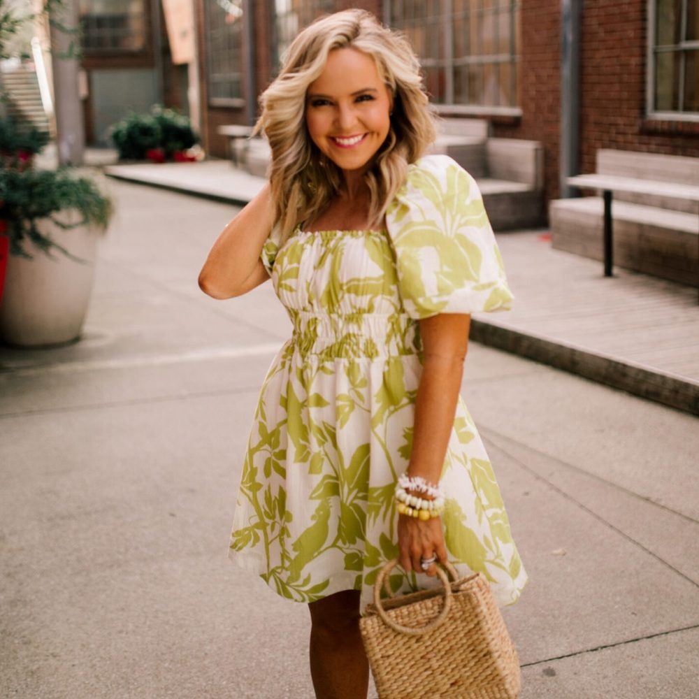 Anthropologie Maeve Feliciana Tropical Print Mini Dress